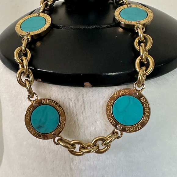 Michael Kors Gold and Turquoise Bracelet - Picture 2 of 6